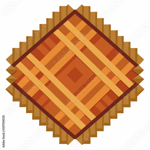 Wooden floor featuring a classic checkered pattern in alternating light and dark shades.