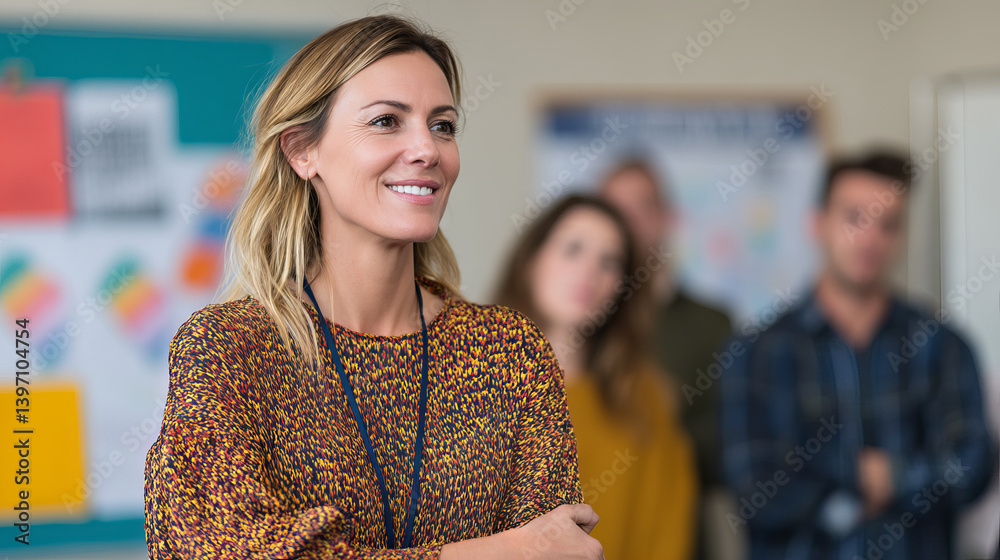 Engaging Business Coach Leading a Workshop in a Cozy Conference Setting