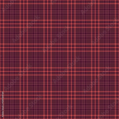 Elegant maroon and coral plaid pattern.  Perfect for autumnal designs, fashion textiles, or website backgrounds.