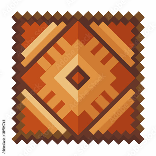 Wooden floor featuring a classic checkered pattern in alternating light and dark shades.