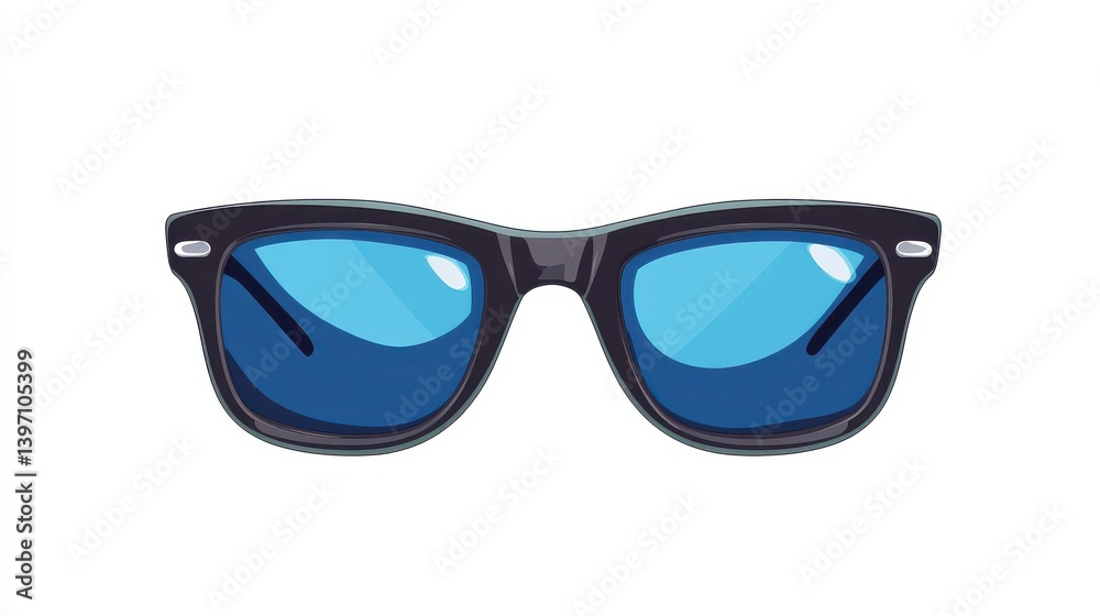 Fototapeta premium 240805 188. A simple vector icon illustration depicting the group of polarized sunglasses items at center for a website isolated white background illustration
