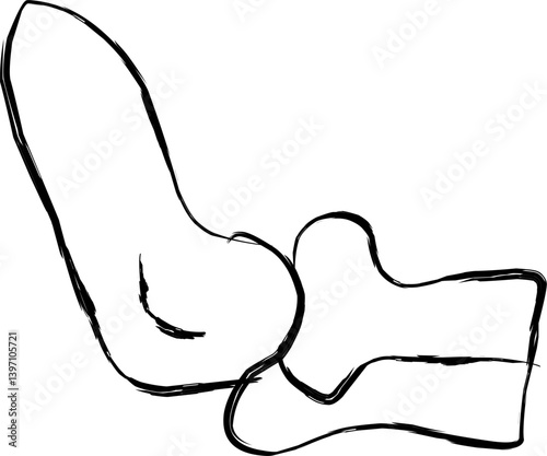 elbow icon in doodle style