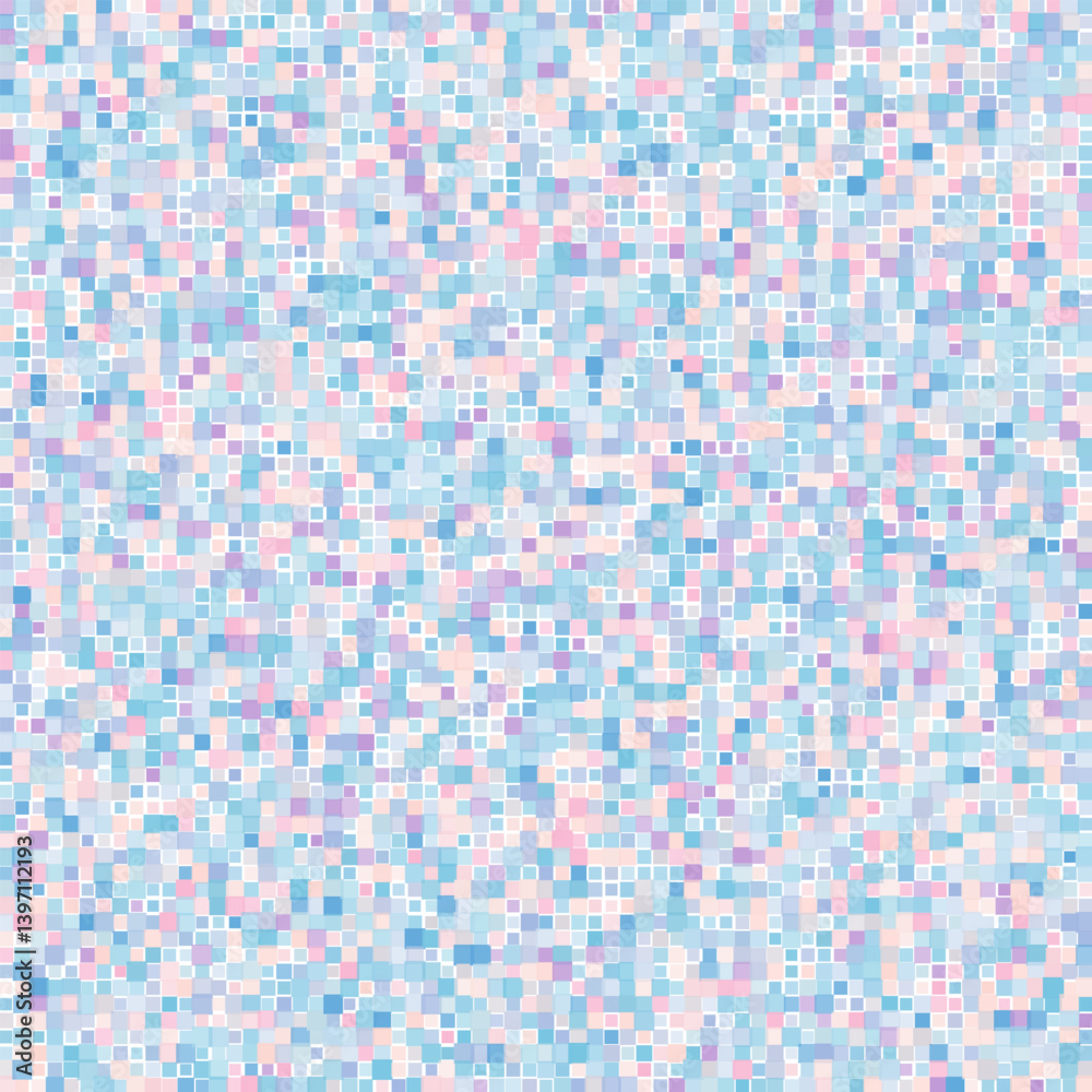 Fototapeta premium ABSTRACT RANDOM SQUARE PATTERN PIXEL BACKGROUND FLAT PASTEL COLORFUL SHAPES DESIGN VECTOR TEMPLATE FOR WALLPAPER, COVER DESIGN