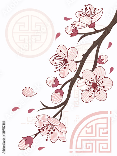Bloom Chant Vector | Rhythmic Petal Design for Zen Use