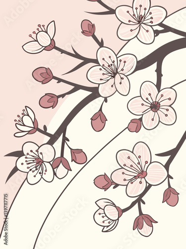 Petal Shift Vector | Transforming Cherry Blossom Motion