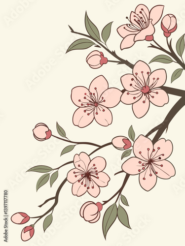 Sakura Prism Vector | Geometric Cherry Blossom Blend