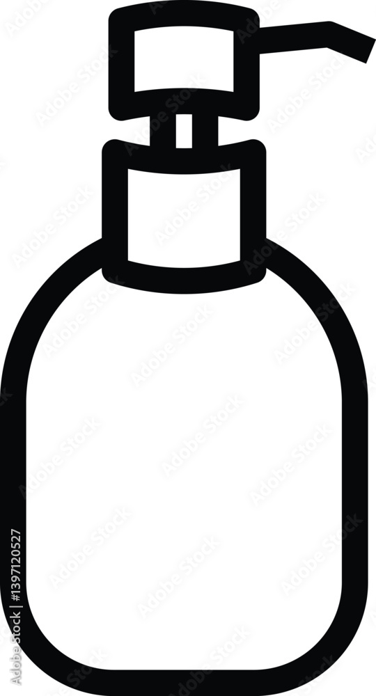 Bottle vector outline. soap bottle - shampoo bottle - Liquid soap - shower gel - lotion. Bottle vector outline. soap bottle - shampoo bottle - Liquid soap - shower gel - lotion.