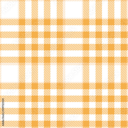 Elegant Pale white & Rich butterscotch Seamless Tartan Textile Design