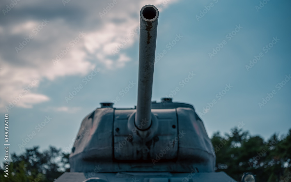 old weapon is an artillery cannon in the war in Ukraine Without soldiers old weapon is an artillery cannon in the war in Ukraine Without soldiers