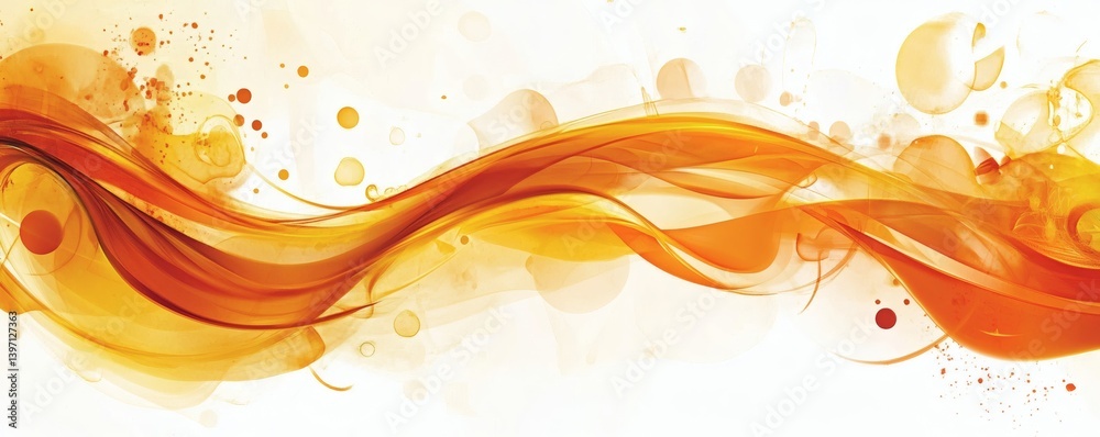 Abstract orange flowing waves on a white backdrop. Abstract orange flowing waves on a white backdrop.