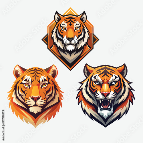 beautiful bengal tiger with lush green habitat background