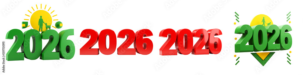 2026 New Year Text Designs on Transparent Background
2026 New Year Text Designs on Transparent Background