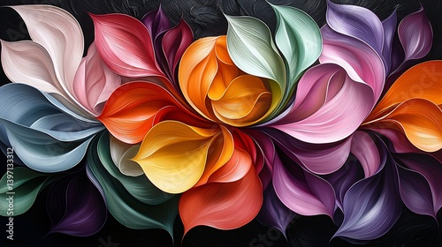 Abstract Representation of Vibrant Colors that Evoke Emotion and Thought