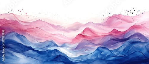 Dreamy Watercolor Background in Soothing Pastel Tones