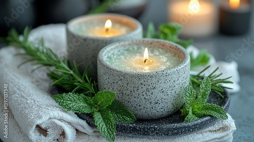 Relaxation at the spa is enhanced by the opulent, glossy backdrop that includes aromatic candles and essential oil bottles