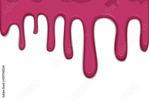 Abstract vector cover with purple ice cream dripping down. Delicious food background