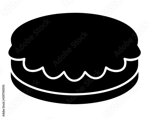 Cake silhouette vector illustration