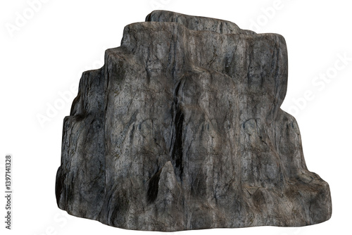 Gray rock mountain landscape