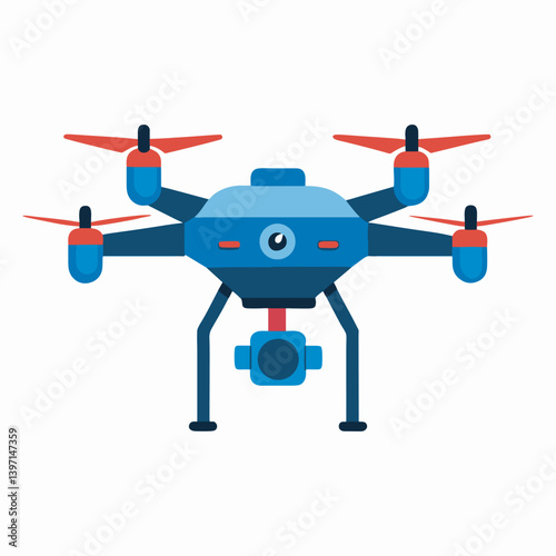 Drone vector style illustration.