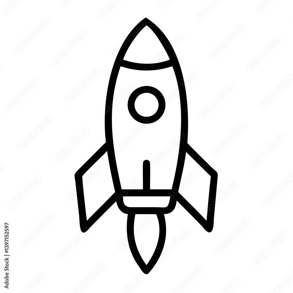 Minimal Rocket Icon Vector Clean Line Art Illustration on Transparent Background for Tech & Space Designs Minimal Rocket Icon Vector Clean Line Art Illustration on Transparent Background for Tech & Space Designs