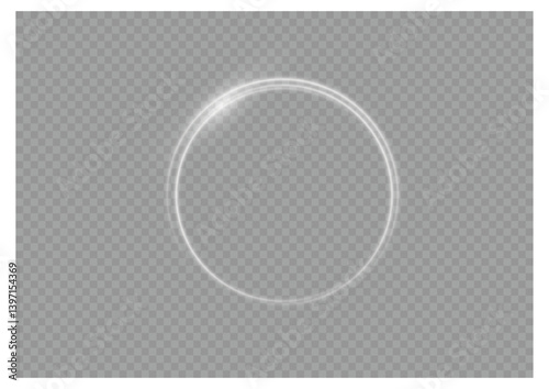 Png light line, circle swirl twirl, white spiral wave, round background abstract beam, bright circulation curve, effect energy flare