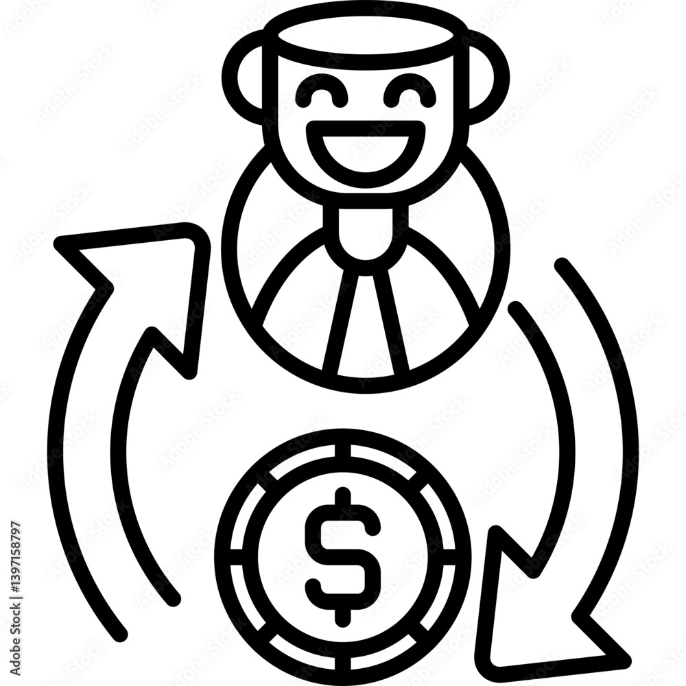 Obraz premium Return Of Investment Icon Vector Element