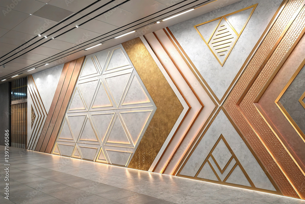 Modern abstract background in gold and silver
