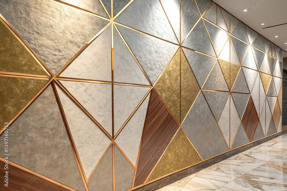 Modern abstract background in gold and silver