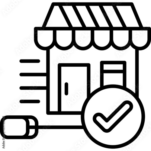 Storefront Icon Vector Element