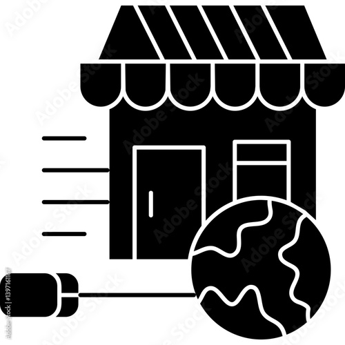 Storefront Icon Vector Element