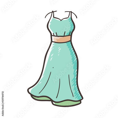 maxi dress icon, maxi dress vector illustration-simple illustration of maxi dress, perfect for maxi dress logos and icons