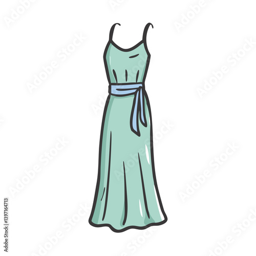 maxi dress icon, maxi dress vector illustration-simple illustration of maxi dress, perfect for maxi dress logos and icons