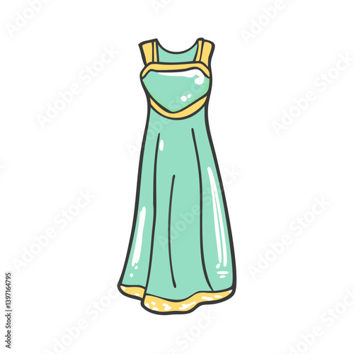 maxi dress icon, maxi dress vector illustration-simple illustration of maxi dress, perfect for maxi dress logos and icons