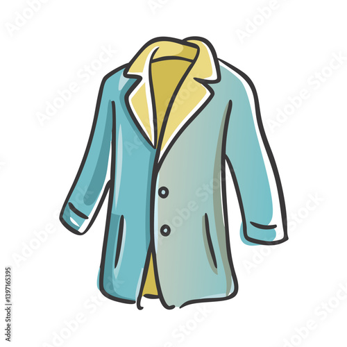 overcoat icon, overcoat vector illustration-simple illustration of overcoat, perfect for overcoat logos and icons
