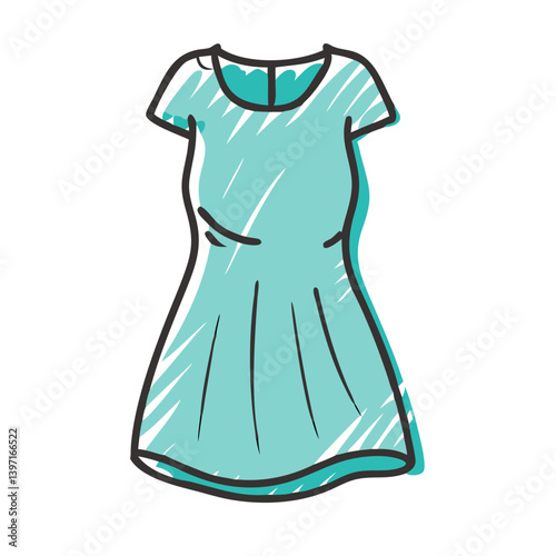 shift dress icon, shift dress vector illustration-simple illustration of shift dress, perfect for shift dress logos and icons