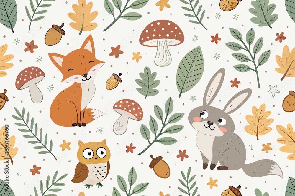 seamless pattern with rabbits seamless pattern with rabbits