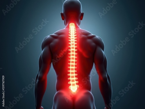 Anatomy of human spinal cord photo