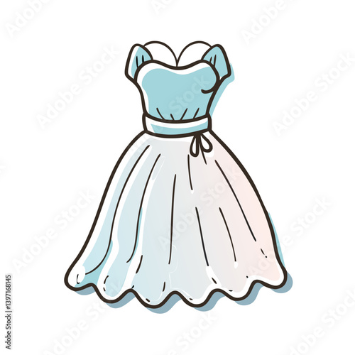 tulle dress icon, tulle dress vector illustration-simple illustration of tulle dress, perfect for tulle dress logos and icons