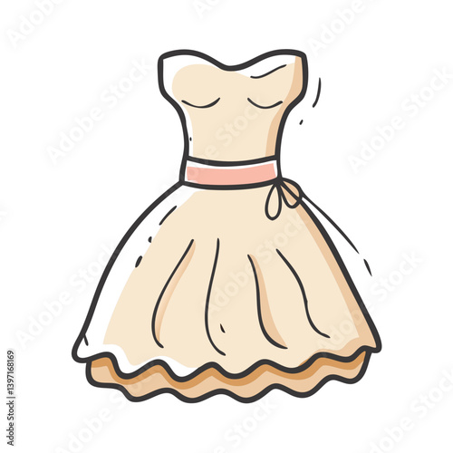 tulle dress icon, tulle dress vector illustration-simple illustration of tulle dress, perfect for tulle dress logos and icons
