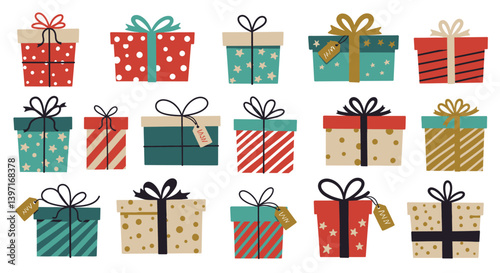 set of birthday and new born baby party elements