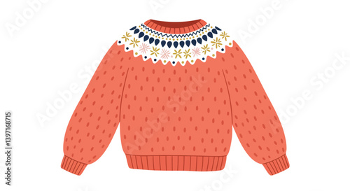 striped sweater isolated on white