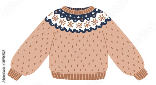 striped sweater isolated on white