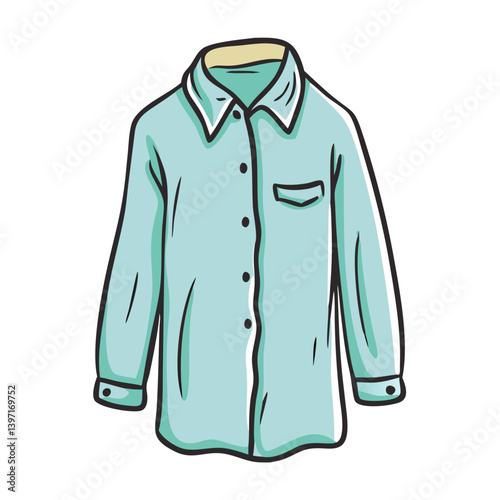 button down shirt icon, button down shirt vector illustration-simple illustration of button down shirt, perfect for button down shirt logos and icons
