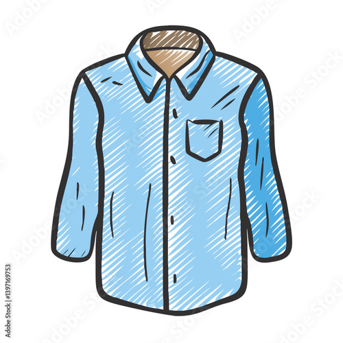 button down shirt icon, button down shirt vector illustration-simple illustration of button down shirt, perfect for button down shirt logos and icons