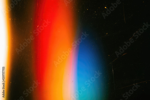 Vibrant Light Leaks Overlay Red, Orange, Blue Gradient Texture