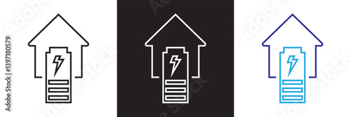 Energy efficiency  icon .Design for decoration, sticker, icon, etc. Vector illustration. isolated on white and black background. EPS 10