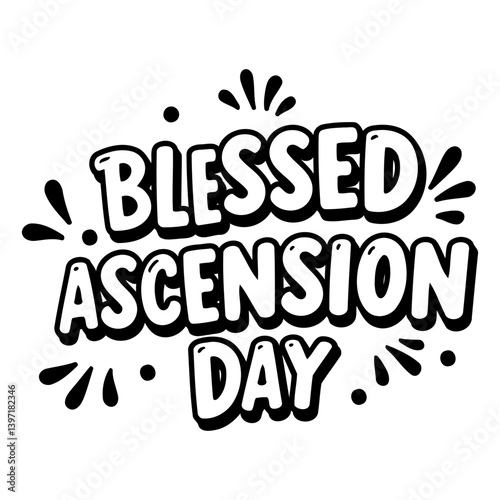 Blessed Ascension Day graphic, ideal for religious marketing