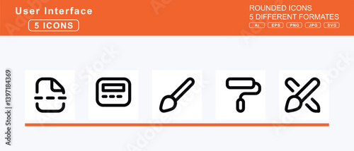 Set of 5 rounded user interface icons,oil, temp, olive, olives, onion, opacity