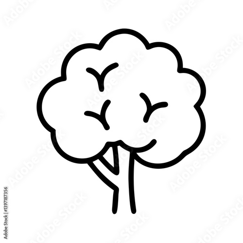 Isolated tree drawing vector illustration for nature and environment designs usage