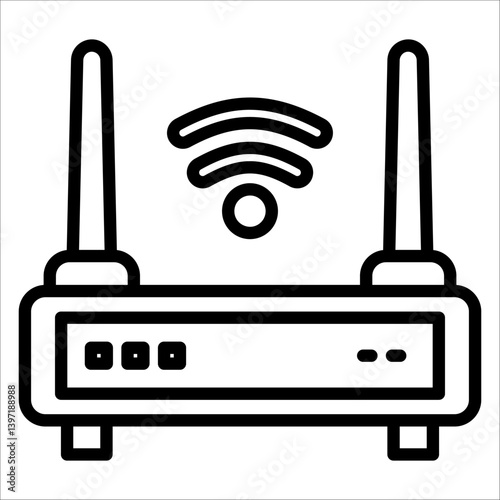 Router Simple Icon Vector Illustration Concept